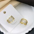 Sparkling Austrian Stone Gold Plated Cocktail Ring