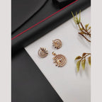 Sparkling American Diamond Pendant Set