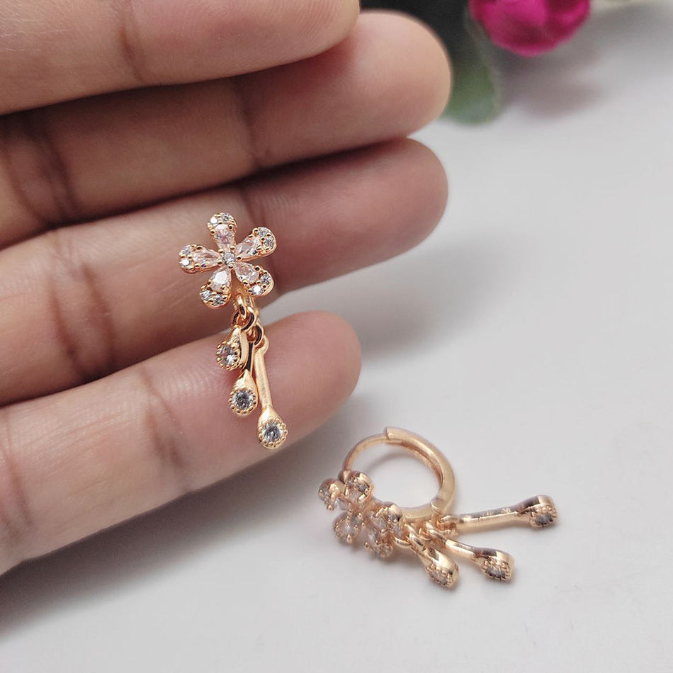 Fancy Austrian Stone Floral Stud Earrings for Women