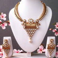 Antique Premium AC Kundan Hasli Designer Necklace Set with Earrings