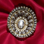 Antique Finish Kundan Statement Ring - Shangri 