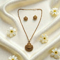 Lakshmi Temple Antique Gold Necklace Set
