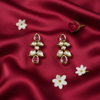 Premium AC Kundan Necklace Set with Ruby Red Accents