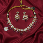 Shangri Premium AC Kundan Necklace Set with Matching Earrings
