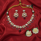 Shangri Premium AC Kundan Necklace Set with Matching Earrings