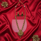 Shangri Premium Antique Laxmi Motif Long Necklace Set