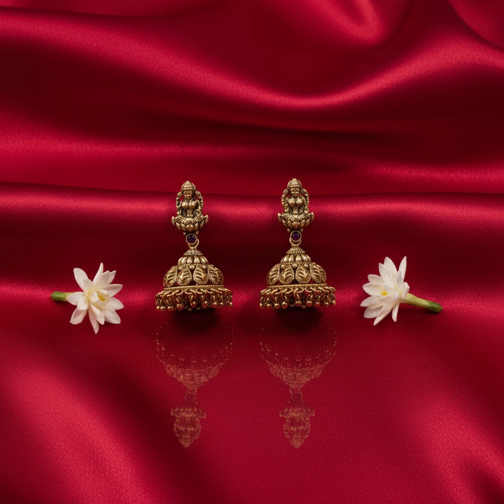 Shangri Premium Antique Laxmi Motif Long Necklace Set