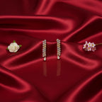 Elegant Two-Tone AD Stone Necklace Set by Shangri