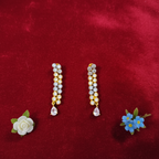Elegant Two-Tone AD Stone Necklace Set by Shangri