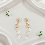 Shangri Elegant Gold-Plated Necklace & Earrings Set with American Diamond