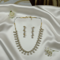 Shangri Elegant Zircon Mehendi Polish Necklace & Earring Set