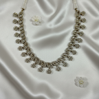 Shangri Elegant Zircon Mehendi Polish Necklace & Earring Set