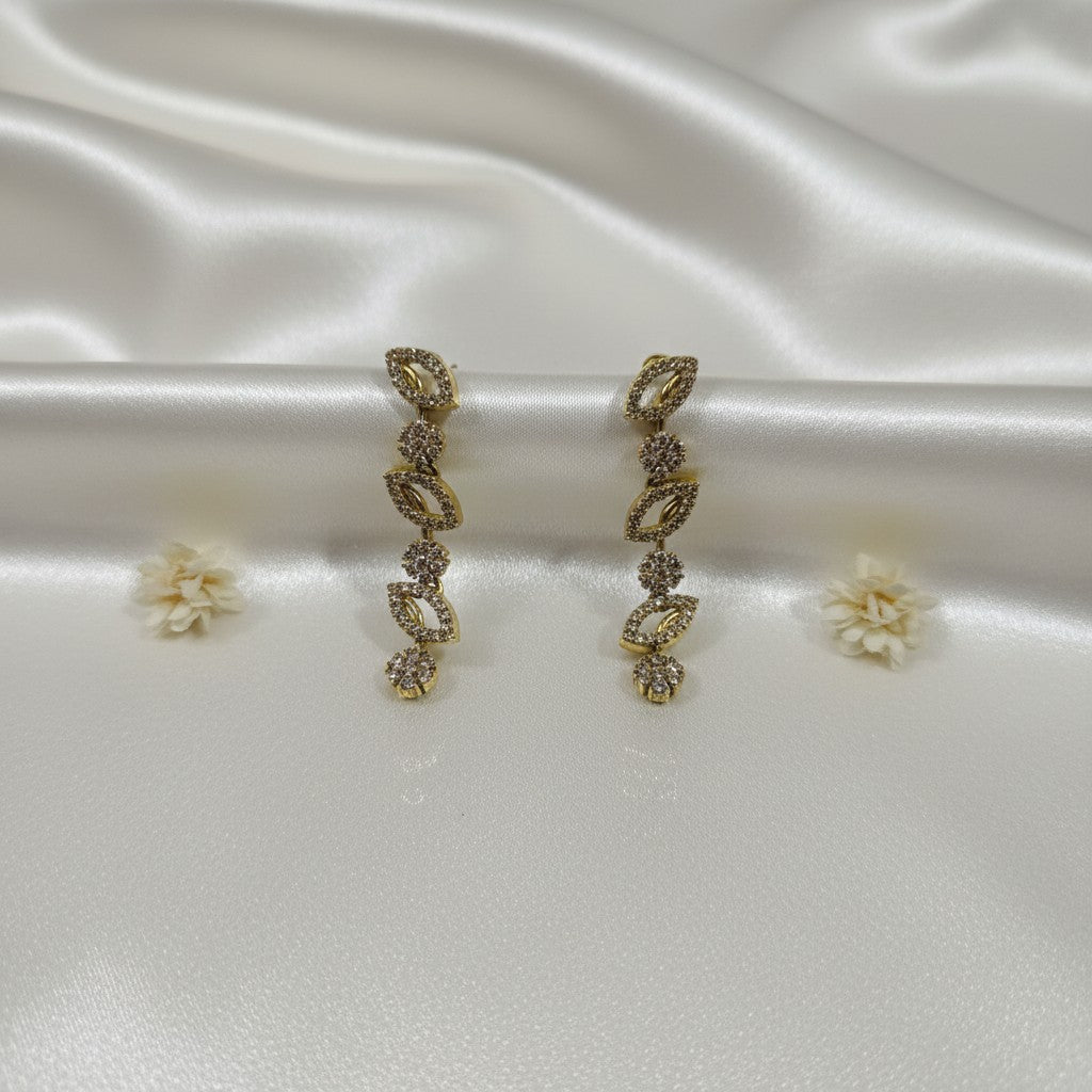 Shangri Elegant Zircon Mehendi Polish Necklace & Earring Set