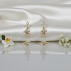 Shangri Floral Gold Plated AD Necklace Set