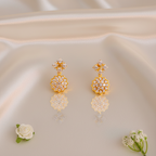 Shangri Elegant Gold Plated AD Stone Necklace and Earrings Set