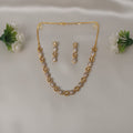 Shangri Gold-Plated AD Necklace & Earring Set