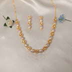 Shangri Gold-Plated AD Necklace & Earring Set