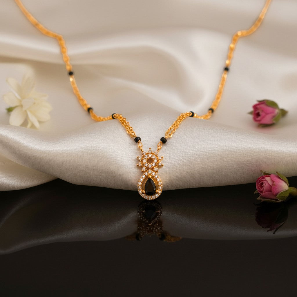 Elegant Black Stone Mangalsutra by Shangri