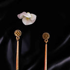 Shangri Antique Copper Long Earrings