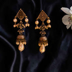 Vintage Silver Jhumkas with Pearl Drops