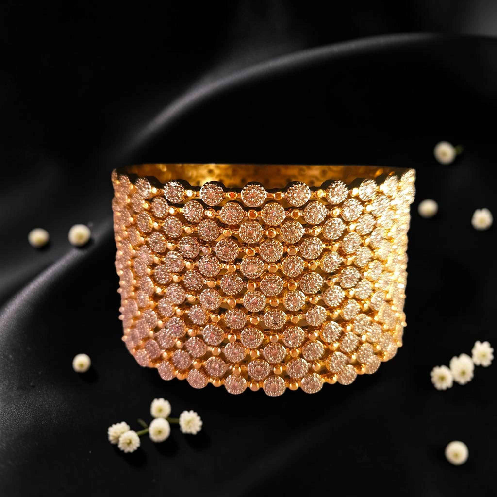 Shangri Premium AD Stone Gold-Plated Bangles