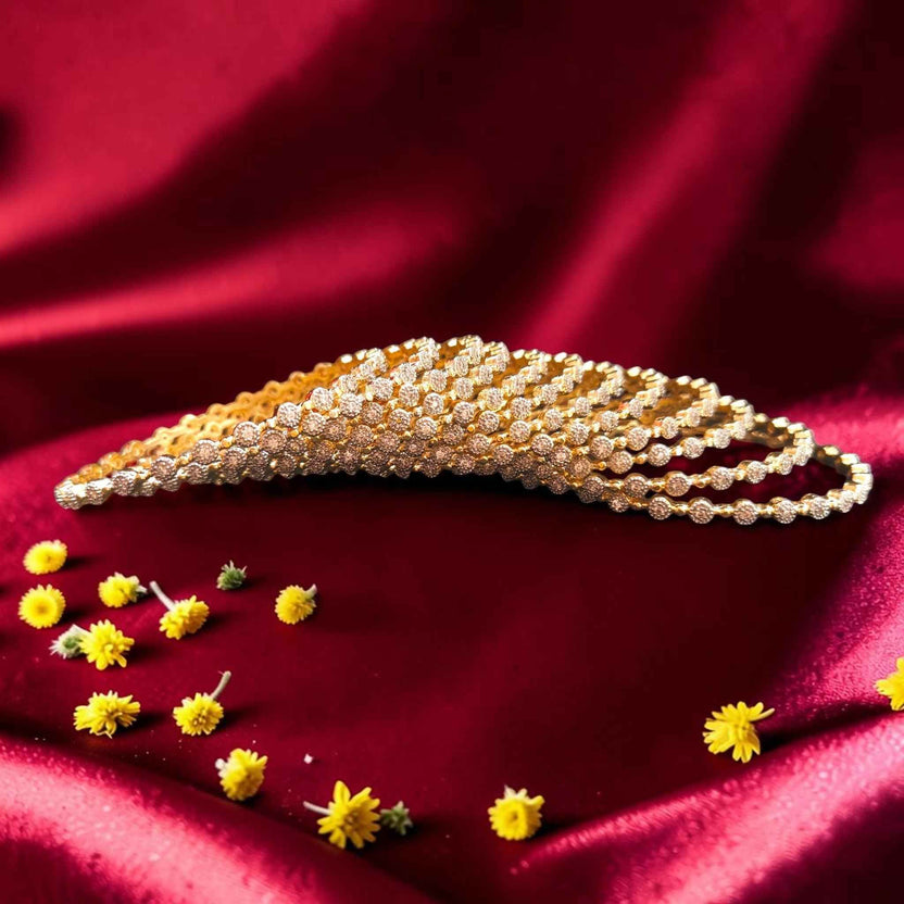 Shangri Premium AD Stone Gold-Plated Bangles