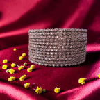 Shangri Silver AD Bangles - Elegant Designer Bangles