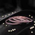 Shangri Premium Square Cut American Diamond Bangles Set