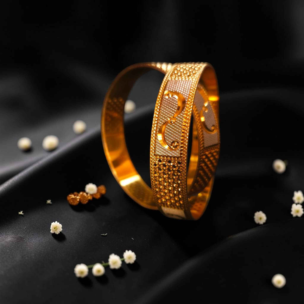 Shangri Gold Plated AD Stone Encrusted Bangles