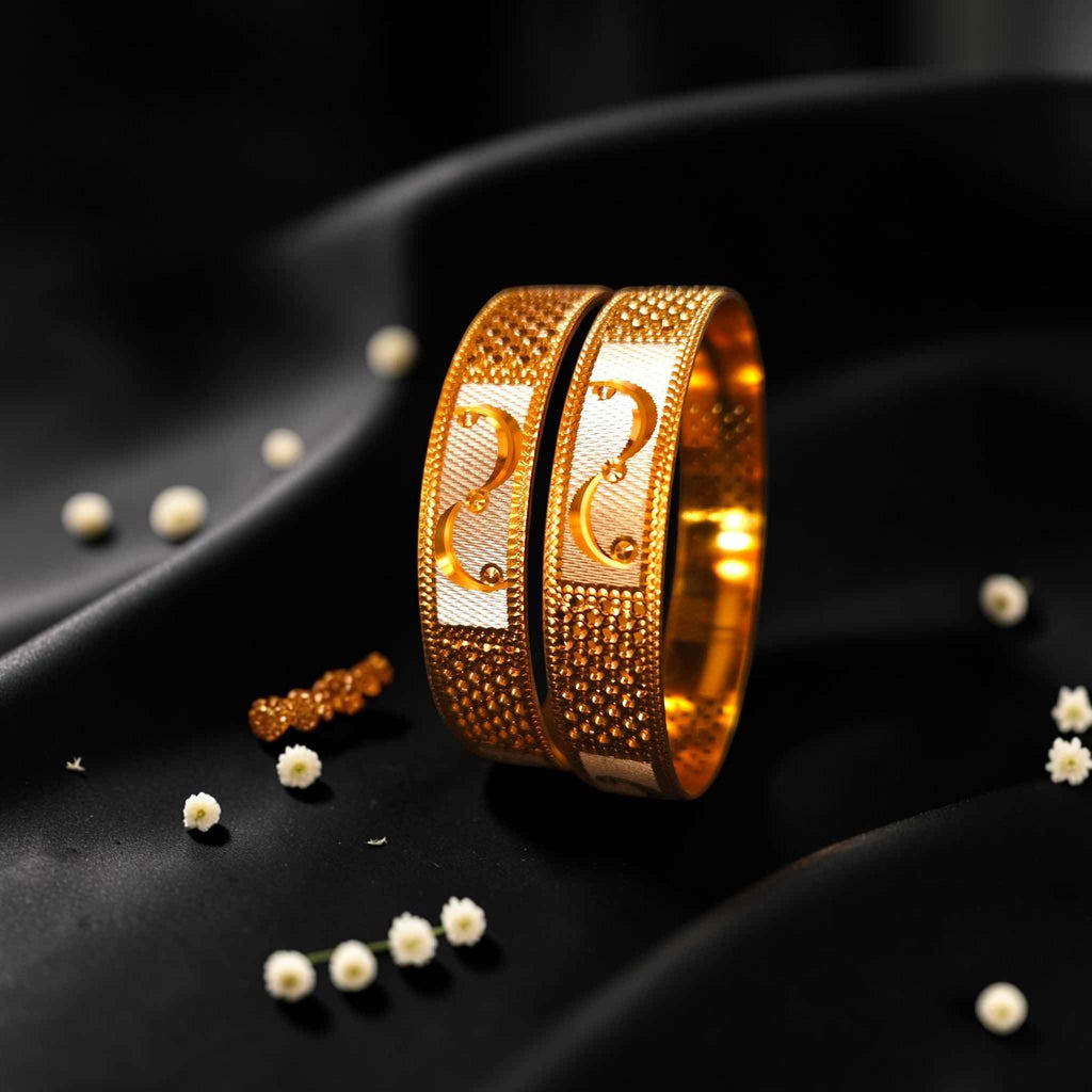 Shangri Gold Plated AD Stone Encrusted Bangles