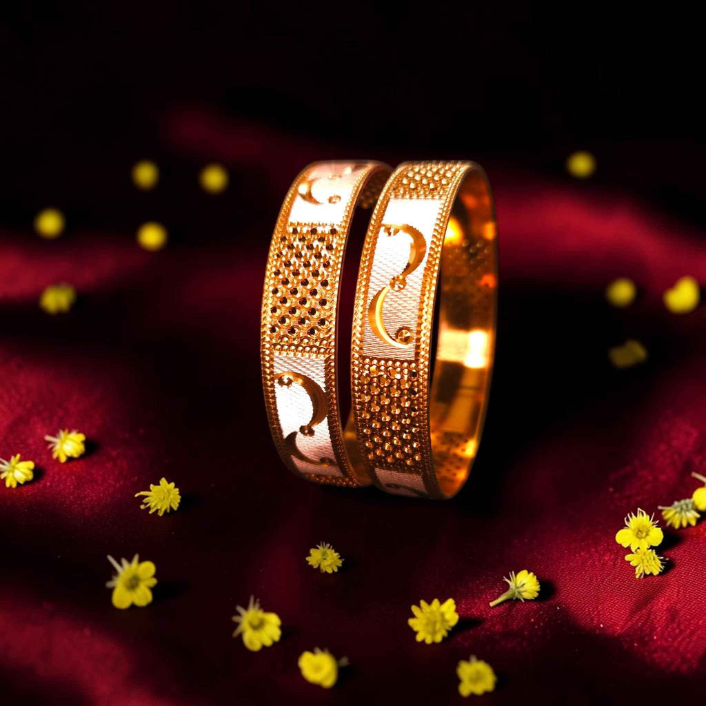 Shangri Gold Plated AD Stone Encrusted Bangles