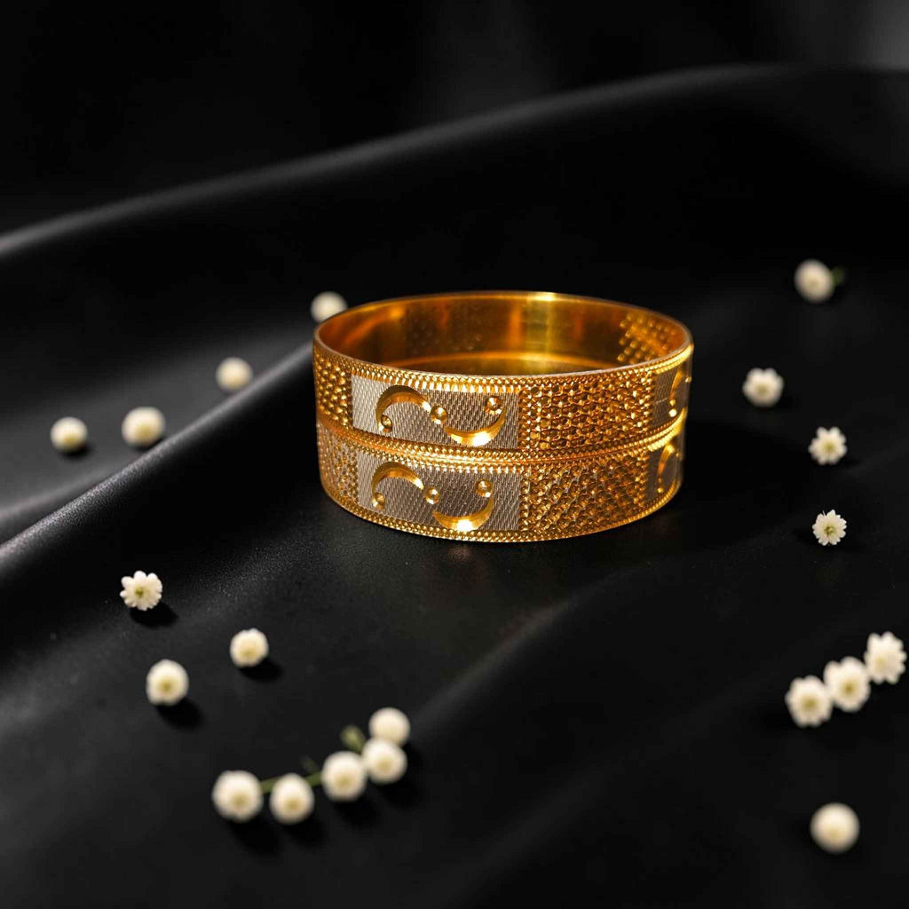 Shangri Gold Plated AD Stone Encrusted Bangles