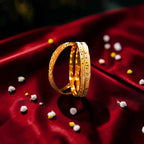 Shangri Gold Plated Intricate Patterned Bangles Set