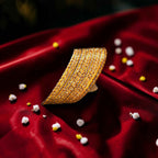 Shangri Elegant Gold Plated Textured Bangles