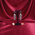 Shangri Oxidized Silver Jhumka Earrings with Pearl Drops