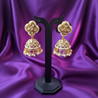 Shangri Elegant Kundan-Style Necklace Set with Jhumkas & Maang Tikka