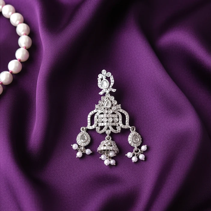 Shangri Pearl and American Diamond Choker Set