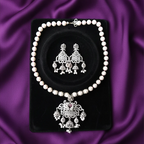 Shangri Pearl and American Diamond Choker Set