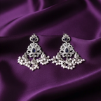 Shangri Blue & White Pearl Necklace Set with Statement Pendant