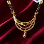 Daily Wear Gold Plated AD Mangalsutra Set with Separate Chain