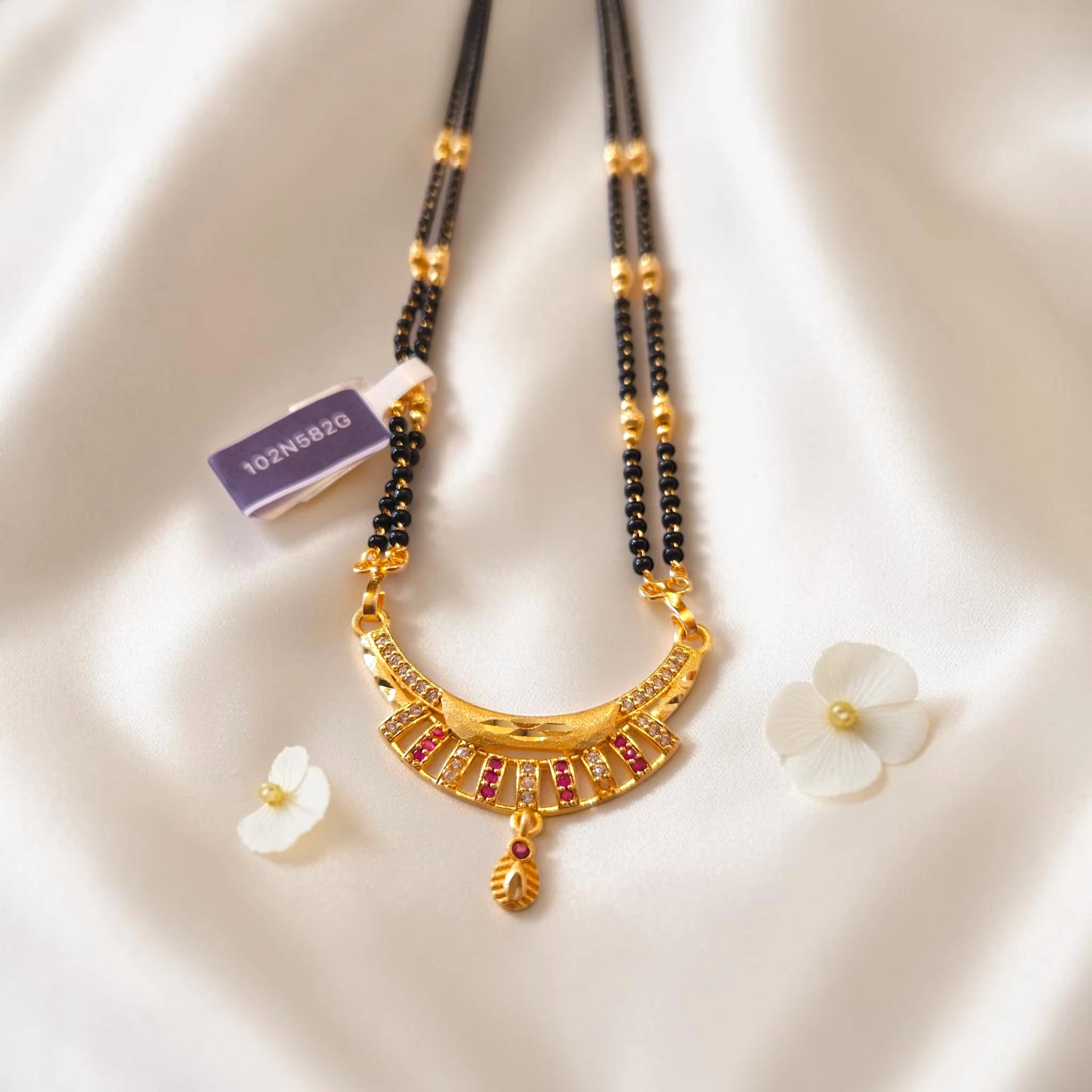 Daily Wear Gold Plated AD Mangalsutra with Separately Sold Chain
