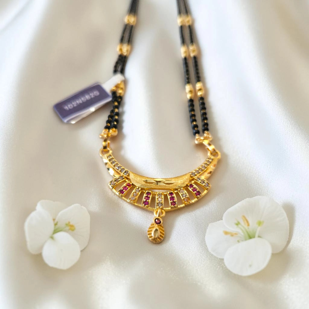 Daily Wear Gold Plated AD Mangalsutra with Separately Sold Chain