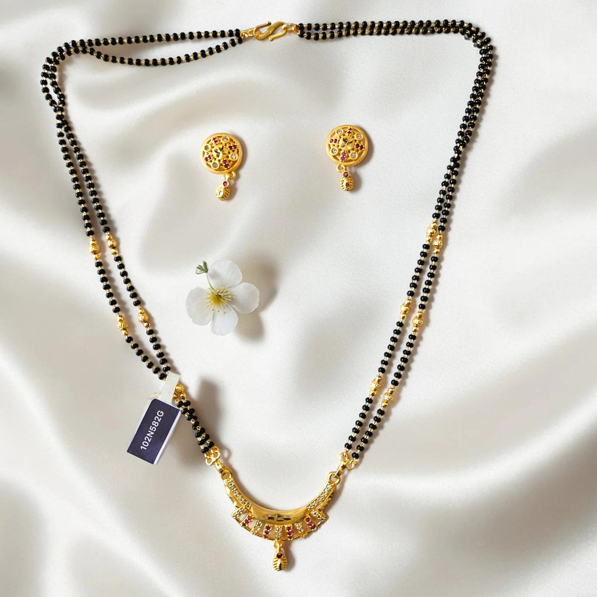Daily Wear Gold Plated AD Mangalsutra with Separately Sold Chain