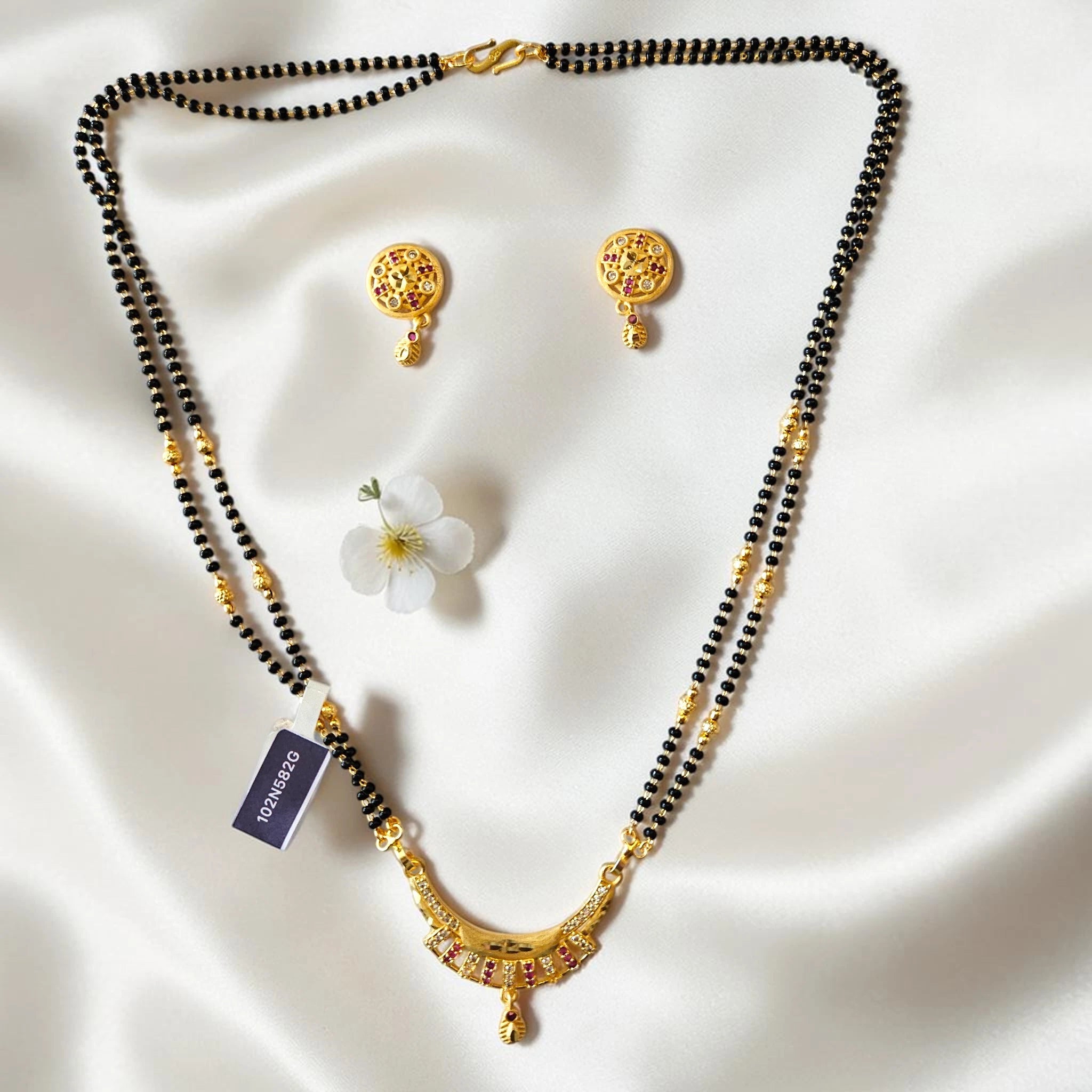 Daily Wear Gold Plated AD Mangalsutra with Separately Sold Chain
