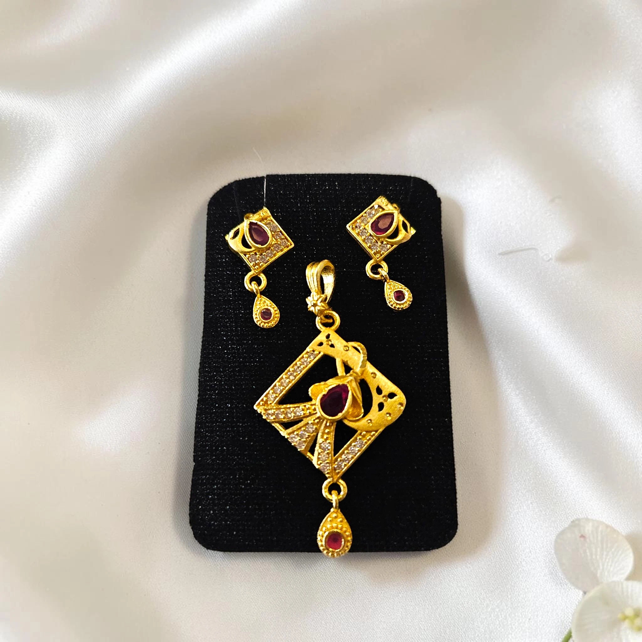 Shangri Gold Plated AD Stones Mangalsutra Set