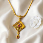 Shangri Gold Plated AD Stones Mangalsutra Set