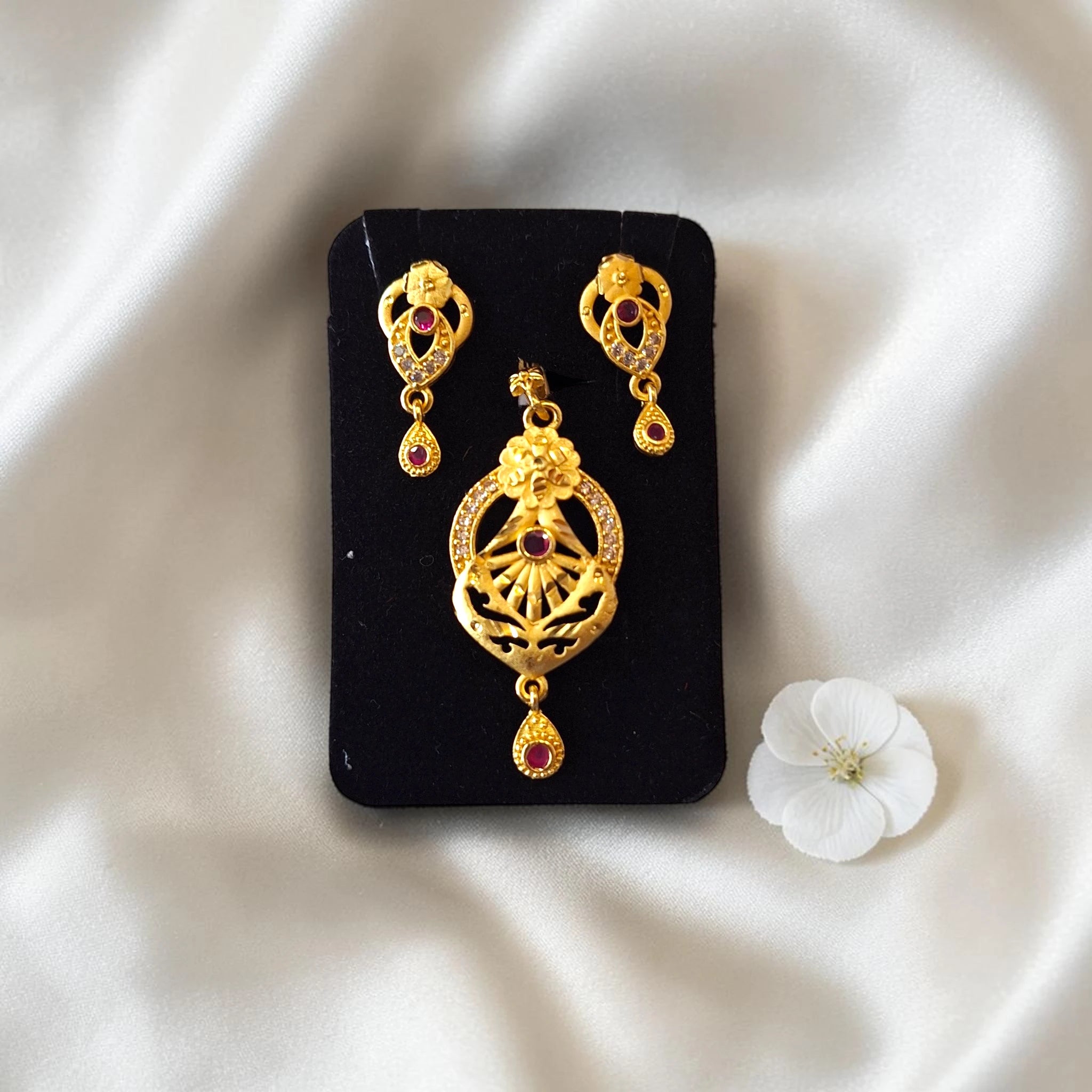 Exquisite AD-Studded Gold Plated Mangalsutra Set by Shangri