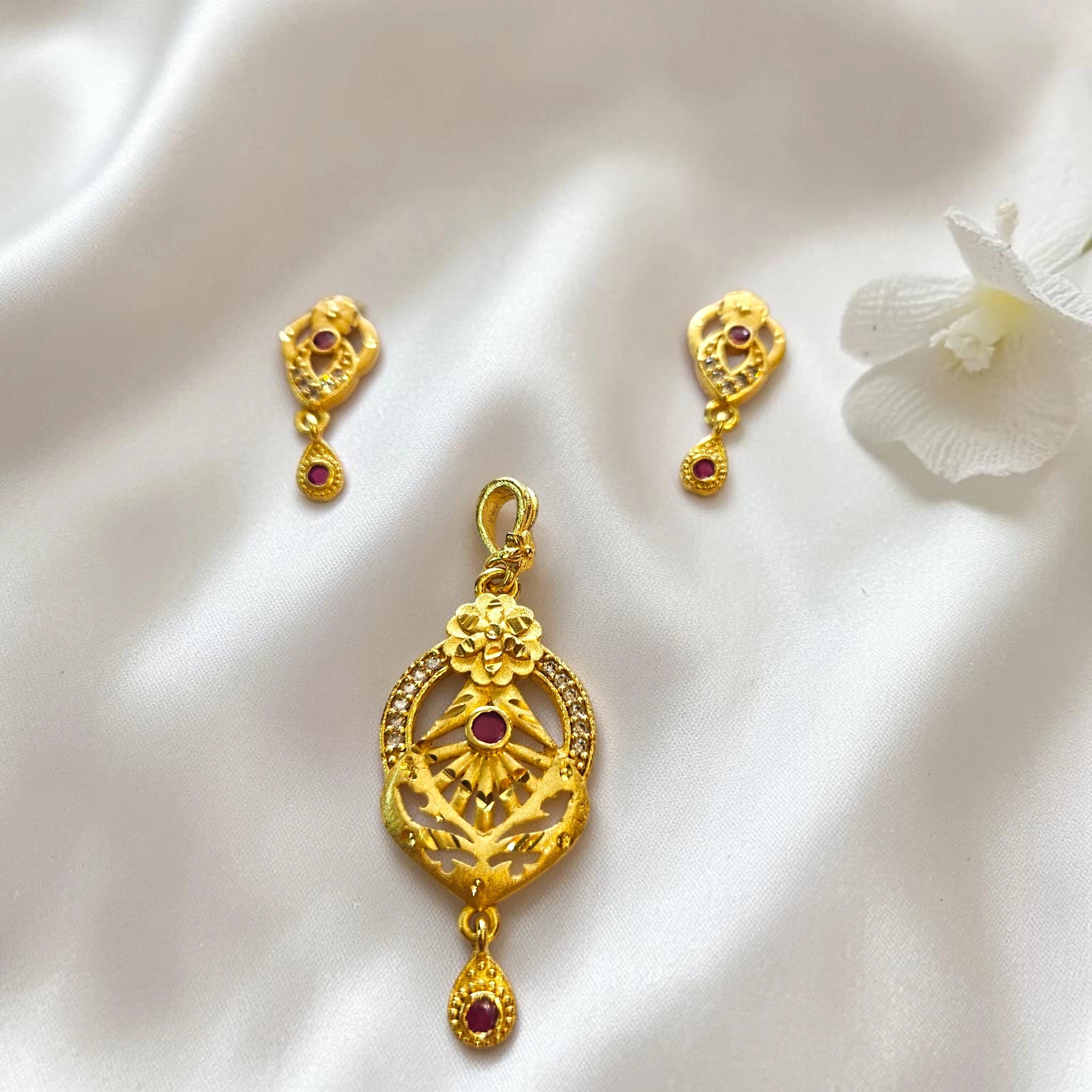 Exquisite AD-Studded Gold Plated Mangalsutra Set by Shangri