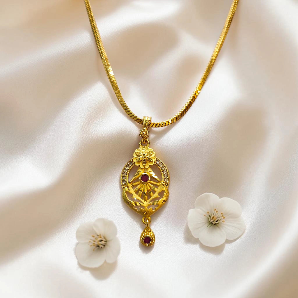 Exquisite AD-Studded Gold Plated Mangalsutra Set by Shangri