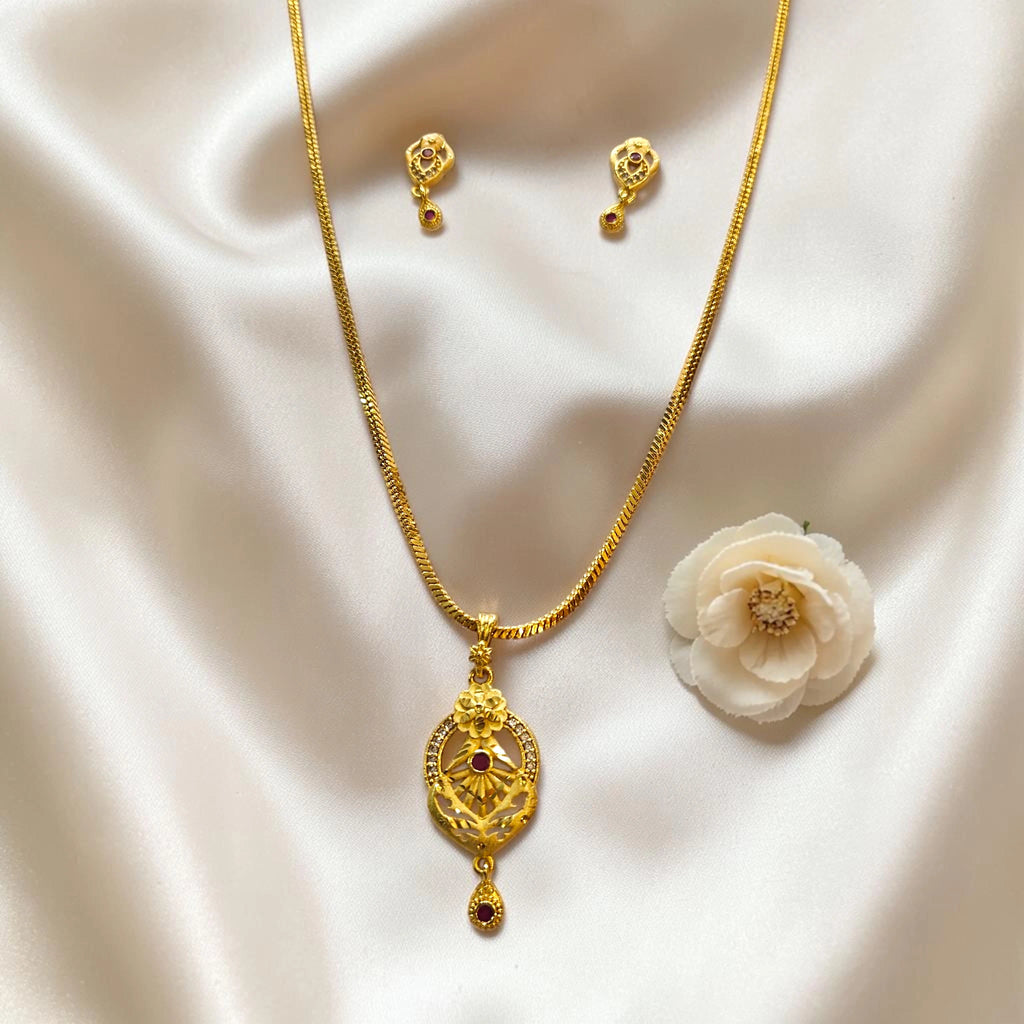 Exquisite AD-Studded Gold Plated Mangalsutra Set by Shangri